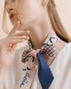 Lost Pattern Lost Pattern Floral Houndstooth Skinny Silk Scarf - 5