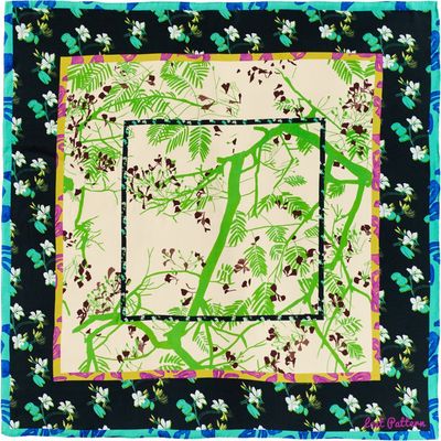 Lost Pattern Lost Pattern "Floral Tapestry" Large Silk Scarf