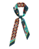 Lost Pattern Lost Pattern "Peacock" Silk Twill Skinny Scarf - 1