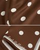 Lost Pattern Lost Pattern Retro Polka Dot Silk Square Bandana - 4