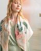 Lost Pattern Lost Pattern "Vintage Blooms" Large Silk Square Scarf - 4