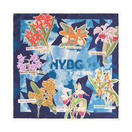 Lost Pattern LOST PATTERN X NYBG "Orchid On the Block" Silk Bandana Scarf