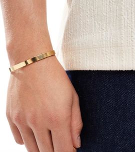 LOST SOULS Lost Souls 6mm cuff bracelet in 18k gold plated