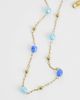 LOST SOULS Lost Souls blue glass bead necklace in 18K gold plated stainless steel - 3