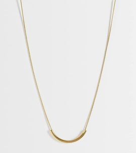 LOST SOULS Lost Souls curved pendant necklace in 18k gold plated stainless steel
