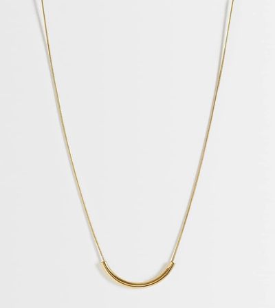 LOST SOULS Lost Souls curved pendant necklace in 18k gold plated stainless steel