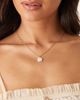 LOST SOULS Lost Souls flat pearl pendant necklace in 18kt gold plated stainless steel - 1