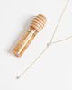 LOST SOULS Lost Souls lariat necklace with crystal drop in 18k gold plated stainless steel - 4