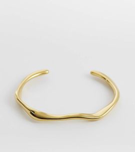 LOST SOULS Lost Souls liquified cuff in 18k gold plated