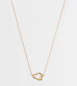 LOST SOULS Lost Souls molten open pendant necklace in 18kt gold-plated stainless steel