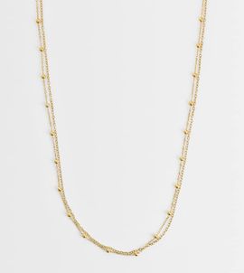 LOST SOULS Lost Souls multirow satalite chain necklace in 18k gold plated