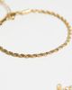 LOST SOULS Lost Souls pack of 2 rope and rolo chain bracelets in 18k gold plated - 3