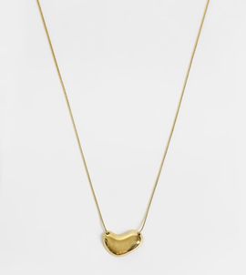 LOST SOULS Lost Souls pebble necklace in 18k gold plate stainless steel