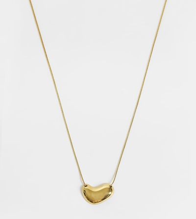 LOST SOULS Lost Souls pebble necklace in 18k gold plate stainless steel