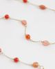 LOST SOULS Lost Souls red stone beaded necklace in 18kt gold plated stainless steel - 4