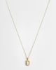 LOST SOULS Lost Souls sleek pearlised pendant necklace in 18k gold plated stainless steel - 1