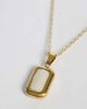 LOST SOULS Lost Souls sleek pearlised pendant necklace in 18k gold plated stainless steel - 3