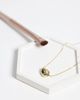 LOST SOULS Lost Souls sleek pebble pendant necklace with crystal detail in 18k gold plated stainless steel - 2