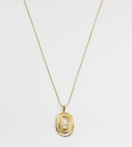 LOST SOULS Lost Souls spiral necklace in 18k gold plated stainless steel