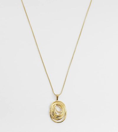 LOST SOULS Lost Souls spiral necklace in 18k gold plated stainless steel
