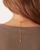 LOST SOULS Lost Souls stainless steel 18ct gold plated statement molten pendant necklace - 2