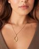 LOST SOULS Lost Souls stainless steel 18ct gold plated statement molten pendant necklace - 3