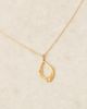 LOST SOULS Lost Souls stainless steel 18ct gold plated statement molten pendant necklace - 4