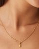 LOST SOULS Lost Souls stainless steel 18kt gold plated mini bubble initial 'S' necklace - 1