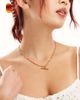 LOST SOULS Lost Souls stainless steel t-bar pendant necklace in 18k gold plated - 1