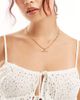 LOST SOULS Lost Souls stainless steel t-bar pendant necklace in 18k gold plated - 4