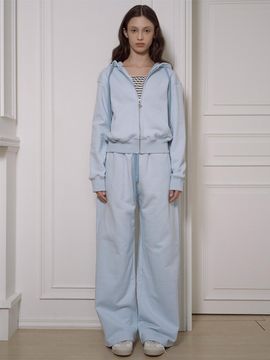 LOTS YOU lotsyou Bunny Logo Sweatpants [Sky Blue]