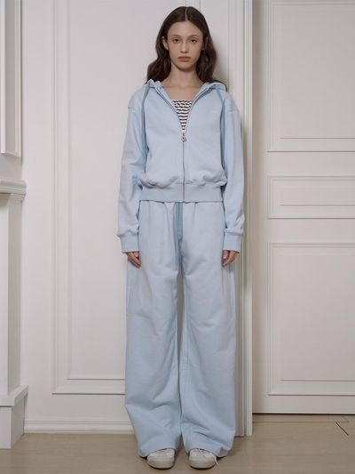 LOTS YOU lotsyou Bunny Logo Sweatpants [Sky Blue]