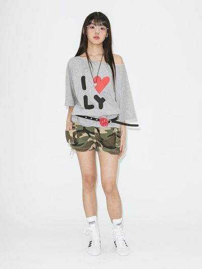 LOTS YOU lotsyou Camouflage Cargo Shorts