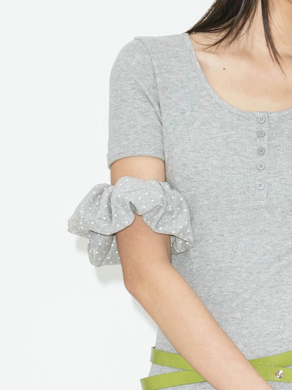 LOTS YOU lotsyou Darlene Melange Scrunchie [Gray]