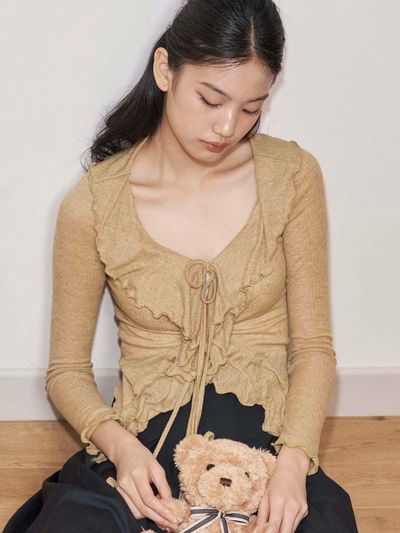 LOTS YOU lotsyou Giselle Cardigan [GREEN]