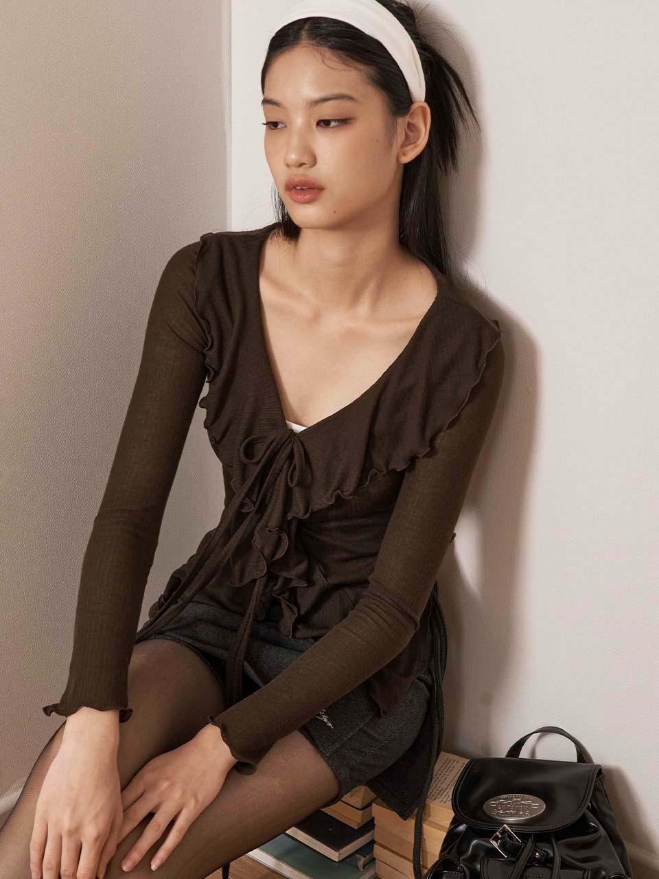 LOTS YOU lotsyou Giselle Cardigan [Khaki]