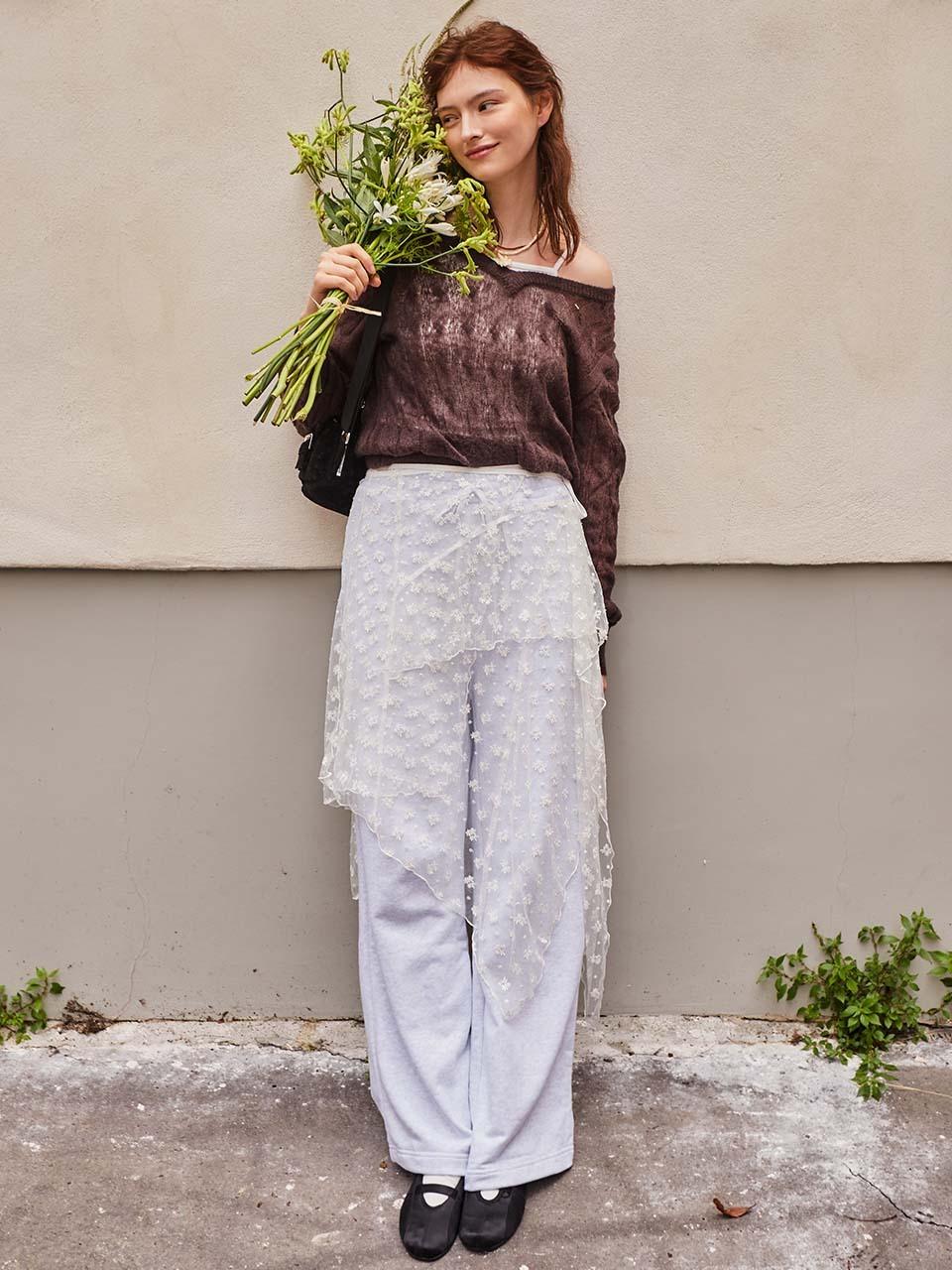 LOTS YOU lotsyou Melting Heart Candy Sweatpants [Light Gray]