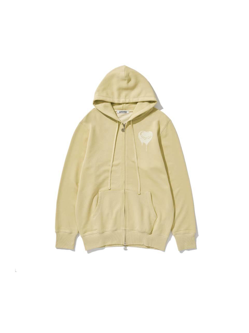 LOTS YOU lotsyou Melting Heart Candy Zip-up Hoodie [Yellow]