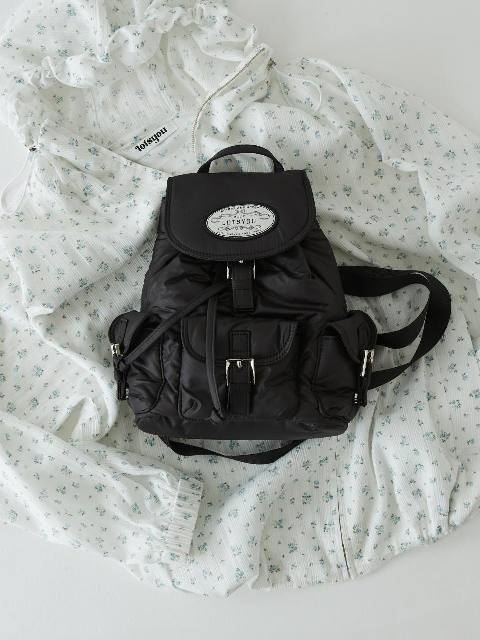 LOTS YOU lotsyou Nostalgia Chubby Backpack [Black]
