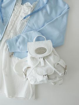 LOTS YOU lotsyou Nostalgia Chubby Backpack [White]