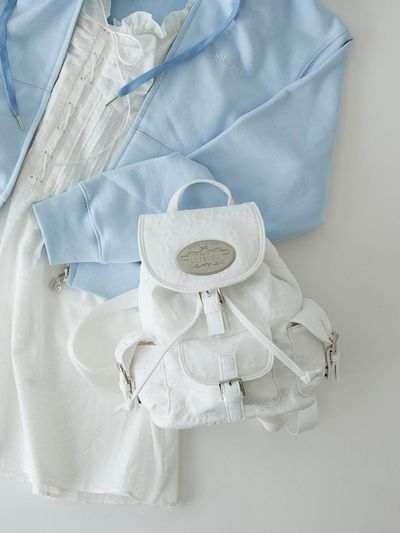 LOTS YOU lotsyou Nostalgia Chubby Backpack [White]