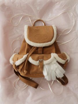 LOTS YOU lotsyou Nostalgia Chubby Shearling Backpack [Brown]