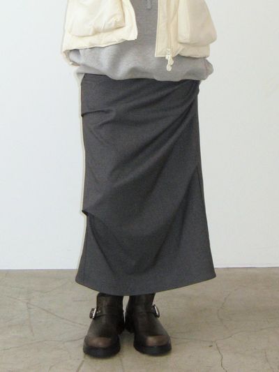 LOTS YOU lotsyou Old money Long Skirt [Gray]
