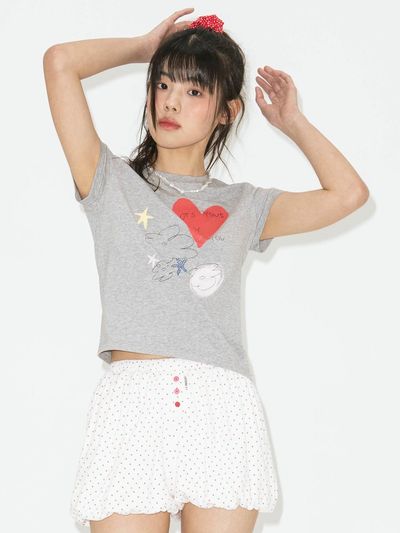 LOTS YOU lotsyou Only You Tee [Melange Gray]