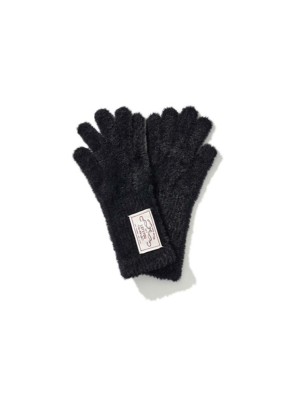 LOTS YOU lotsyou_P Fuzzy Gloves Black
