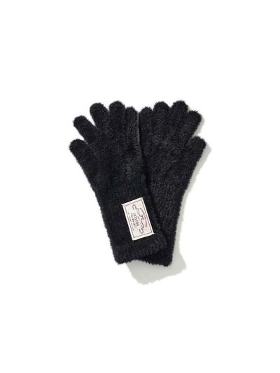 LOTS YOU lotsyou_P Fuzzy Gloves Black