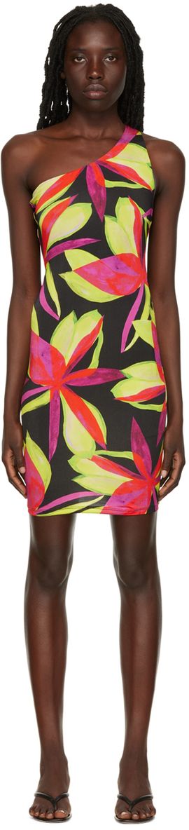 Louisa Ballou Louisa Ballou Pink Plunge Minidress