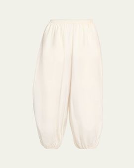 Loulou De Saison Almaya Cotton-Silk Balloon Pants