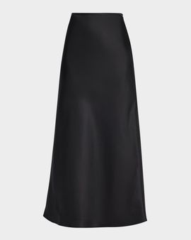 Loulou De Saison Eli Silk A-Line Maxi Skirt