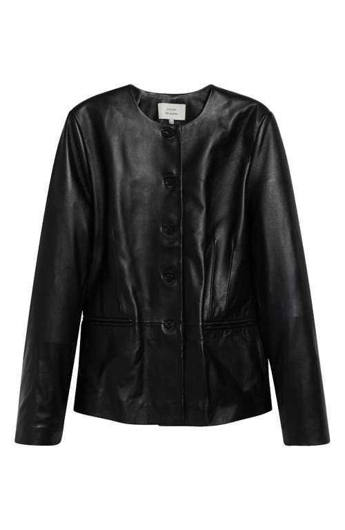 LOULOU DE SAISON LOULOU DE SAISON Adea Collarless Lambskin Leather Jacket